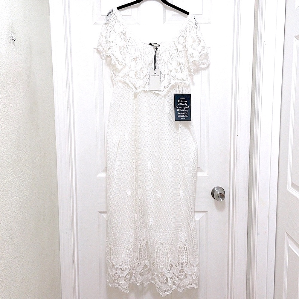NWT Tuckernuck White Lace Avalon Maxi Dress - Picture 6 of 11